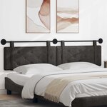 vidaXL Tête de lit suspendue Noir PU antique