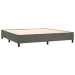 vidaXL Sommier à lattes de lit et matelas Gris foncé 180x200cm Velours