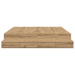 vidaXL Cadre de lit de rangement Chêne artisan 200x200 cm