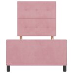 vidaXL Lit à ressorts avec tête de lit Rose 90 x 200 cm Velours