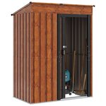 vidaXL Cabanons de jardin Marron 137 x 81 x 180 cm Métал