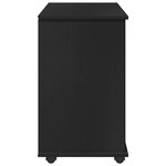 vidaXL Cabinet roulant Noir 63 5 x 39 x 65 5 cm Bois de Pin Massif