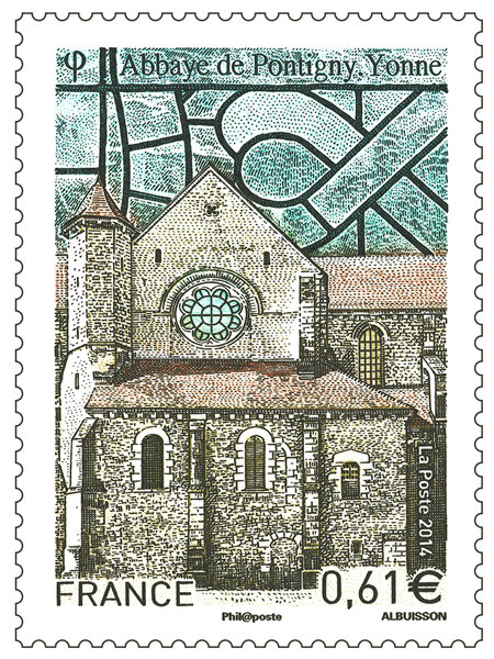 Timbre Abbaye de Pontigny - Yonne
