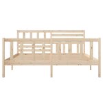 vidaXL Cadre de lit sans matelas bois massif 140x190 cm