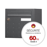 Boîte aux lettres cubysm  1 porte gris anthracite ral 7016m