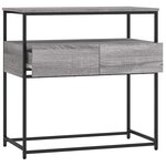 vidaXL Table console sonoma gris 75x40x75 cm bois d'ingénierie