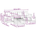 vidaXL Ensemble de canapés d'extérieur 6 pc Naturel et gris clair