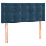 vidaXL Sommier à lattes de lit avec matelas Bleu foncé 90x190 cm
