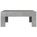 vidaXL Table basse avec LED infini gris béton 70x50x30 cm