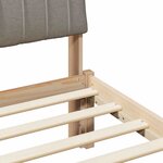 vidaXL Cadre de lit Marron et taupe 140 x 190 cm Bois massif en pin