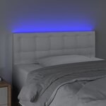 vidaXL Tête de lit à LED Blanc 80x5x78/88 cm Similicuir