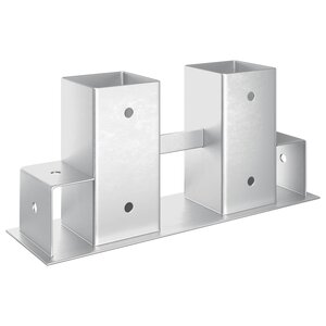 vidaXL Aide à l'empilement de bois de chauffage 12 pièces Argenté