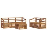 vidaXL Ensemble de canapés d'extérieur 6 pc Naturel