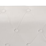 vidaXL Canapé d'angle Chesterfield 6 places en similicuir blanc
