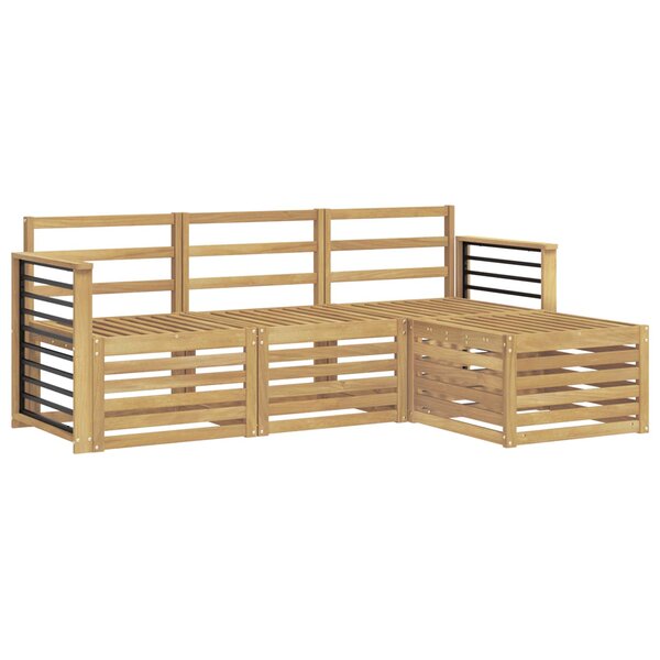 vidaXL Ensemble de canapés d'extérieur 4 Pièces Blanc