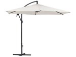 Parasol jardin déporté Alu "Ilios" - Rond - Ø 3 m - Ecru