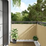 vidaXL Écran d'intimité de balcon crème 400x90 cm PVC