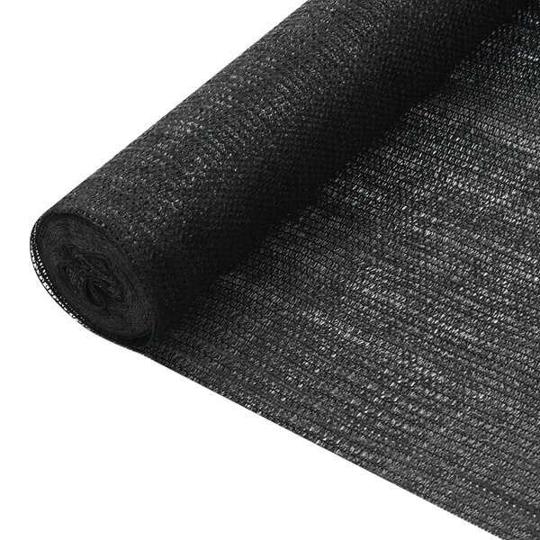 vidaXL Filet brise-vue Noir 1 5x50 m PEHD 75 g/m²