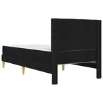vidaXL Cadre de lit avec matelas Noir 100 x 200 cm Tissu