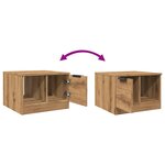 vidaXL Table basse chêne artisanal 50x50x36 cm bois d'ingénierie