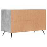 vidaXL Meuble TV Gris béton 80x36x50 cm Bois d'ingénierie