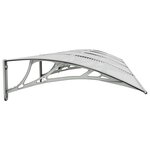 vidaXL Auvent de porte Gris et transparent 400x75 cm Polycarbonate