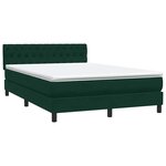 vidaXL Sommier à lattes de lit et matelas vert foncé 160x220cm velours