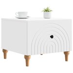 vidaXL Table basse avec tiroir Blanc 49 x 50 x 40 cm Bois d'ingénierie