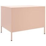 vidaXL Table basse rose 68x50x50 5 cm acier laminé à froid