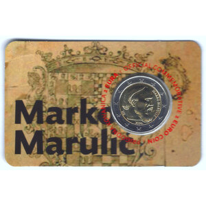 2 euros commémorative Croatie 2024 - Marko Marulic en coincard BU.