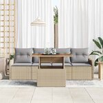 vidaXL Ensemble de canapé de jardin 5 Pièces beige et gris clair