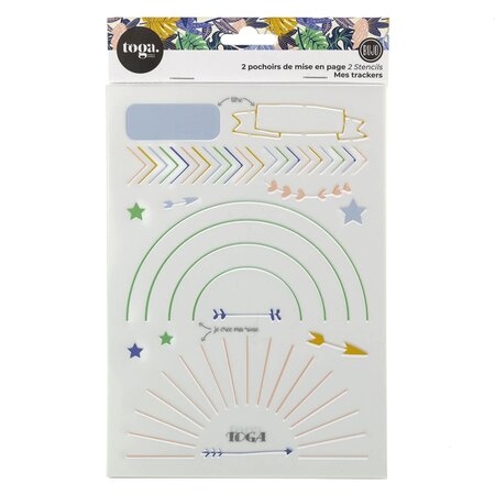 Pochoir bullet journal agenda trackers - draeger paris