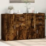 vidaXL Buffets 2 Pièces chêne fumé 60x31x70 cm bois d'ingénierie