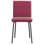 vidaXL Chaises à manger lot de 6 rouge bordeaux velours