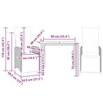 vidaXL Ensemble de bistro de jardin 3 Pièces coussins noir poly rotin