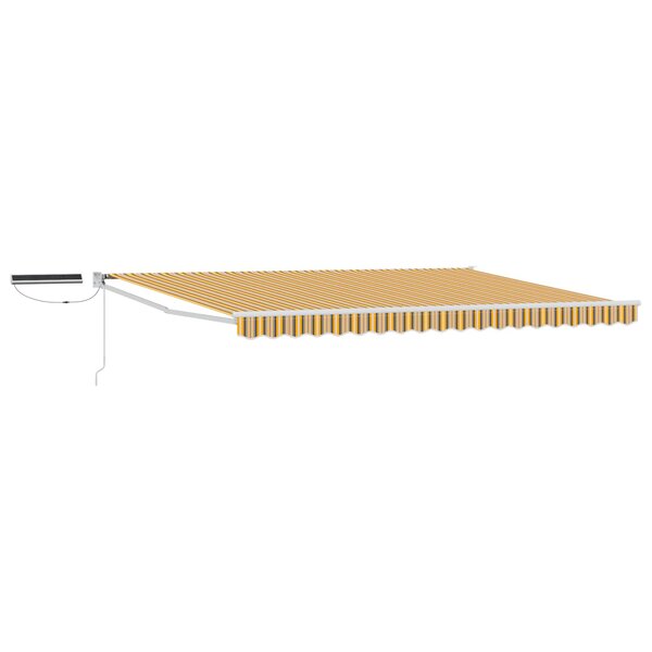 vidaXL Auvent rétractable électrique Jaune Gris et Blanc 4 5 × 3 m