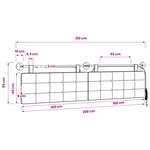 vidaXL Tête de lit suspendue Avec lumière LED Rose Tissu
