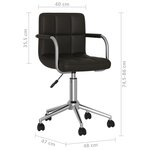 Chaise fauteuil siège de bureau informatique étude pivotante similicuir noir 02_0024054