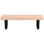 vidaXL Étagère de vasque murale acier et bois massif de hêtre