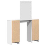 vidaXL Coiffeuse blanche avec éclairage LED 102x33x135 cm
