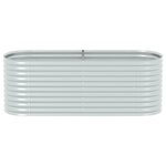 vidaXL Lit surélevé de jardin 240x80x81 cm Acier galvanisé Argenté