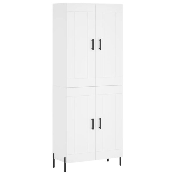 vidaXL Buffet haut Blanc 69 5x34x180 cm Bois d'ingénierie
