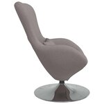 vidaXL Fauteuil œuf Taupe 63 x 73 x 90 cm tissu