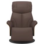 vidaXL Fauteuil inclinable avec repose-pieds marron similicuir