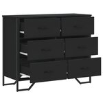 vidaXL Commode noir 91x35 5x74 5 cm bois d'ingénierie