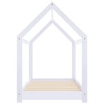 vidaXL Cadre de lit d'enfant Blanc Bois de pin massif 80x160 cm