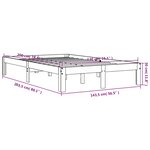 vidaXL Cadre de lit sans matelas cire marron 140x200cm bois pin massif