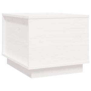 vidaXL Table basse Blanc 40x50x35 cm Bois massif de pin
