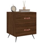vidaXL Tables de chevet 2 Pièces chêne marron 40x35x47 5 cm