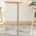 vidaXL Table de bar Ø60x90 5 cm bois massif de hêtre